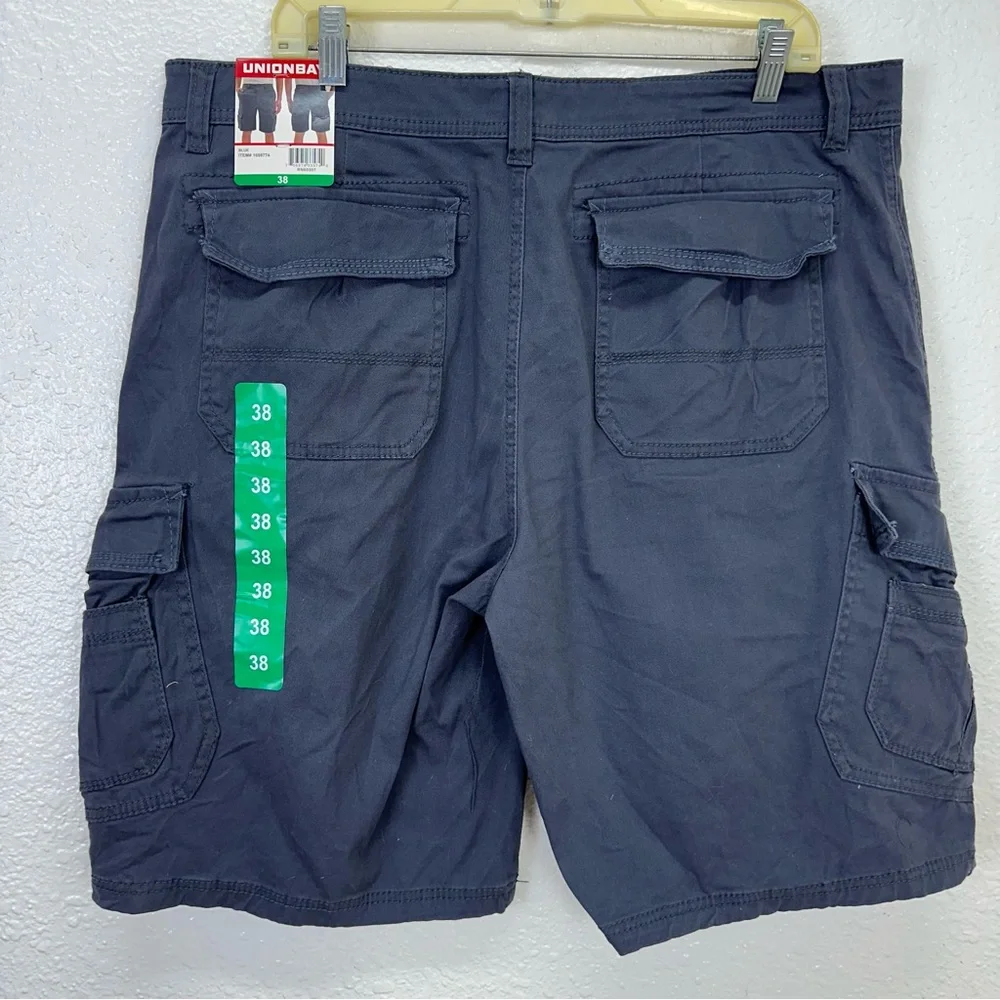 UNION BAY UB Cargo Shorts Men 38 Y2K Blue Gray Chunky Skate Cargo Bermuda hiking